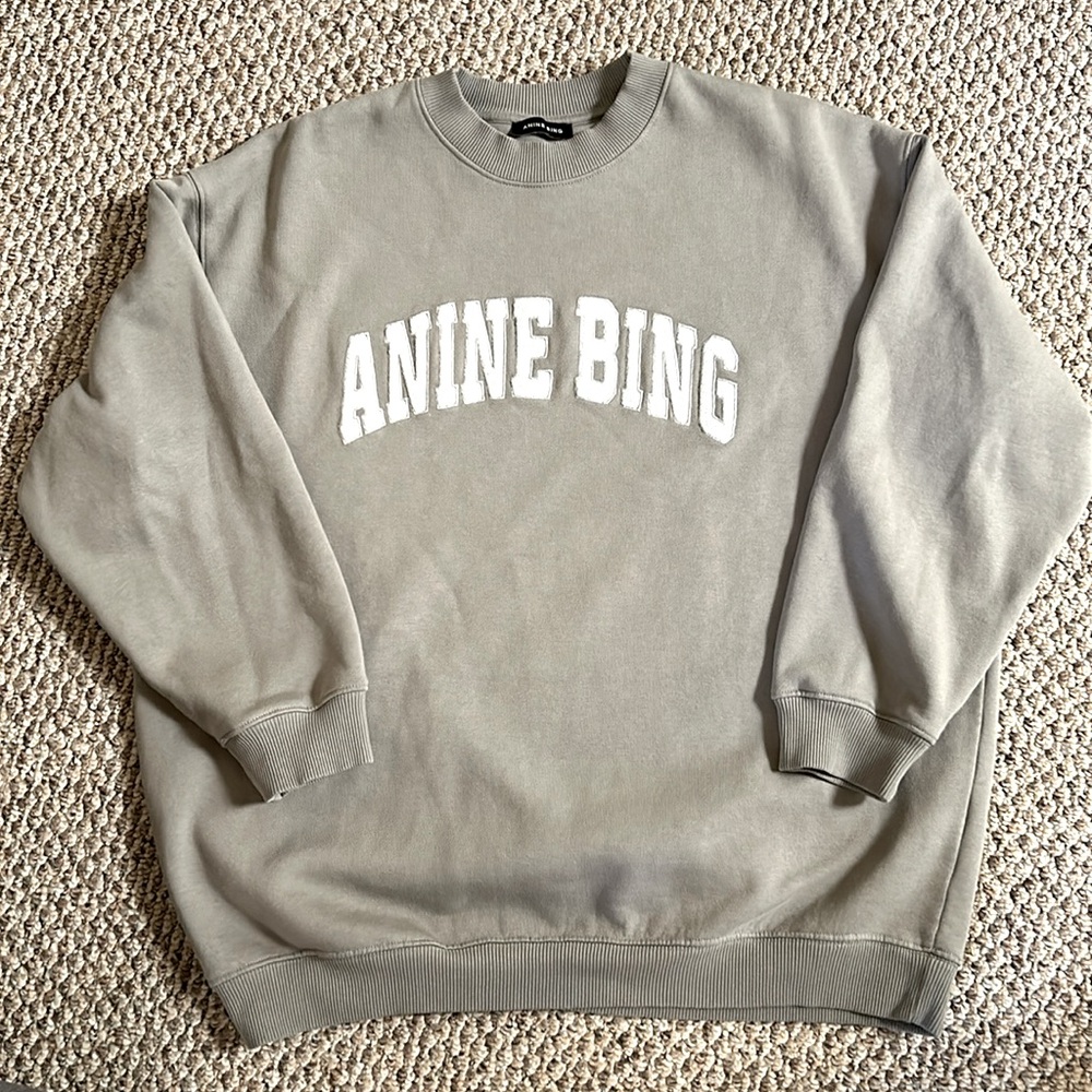 ANINE BING TYLER SWEATSHIRT SAGE SIZE SM
